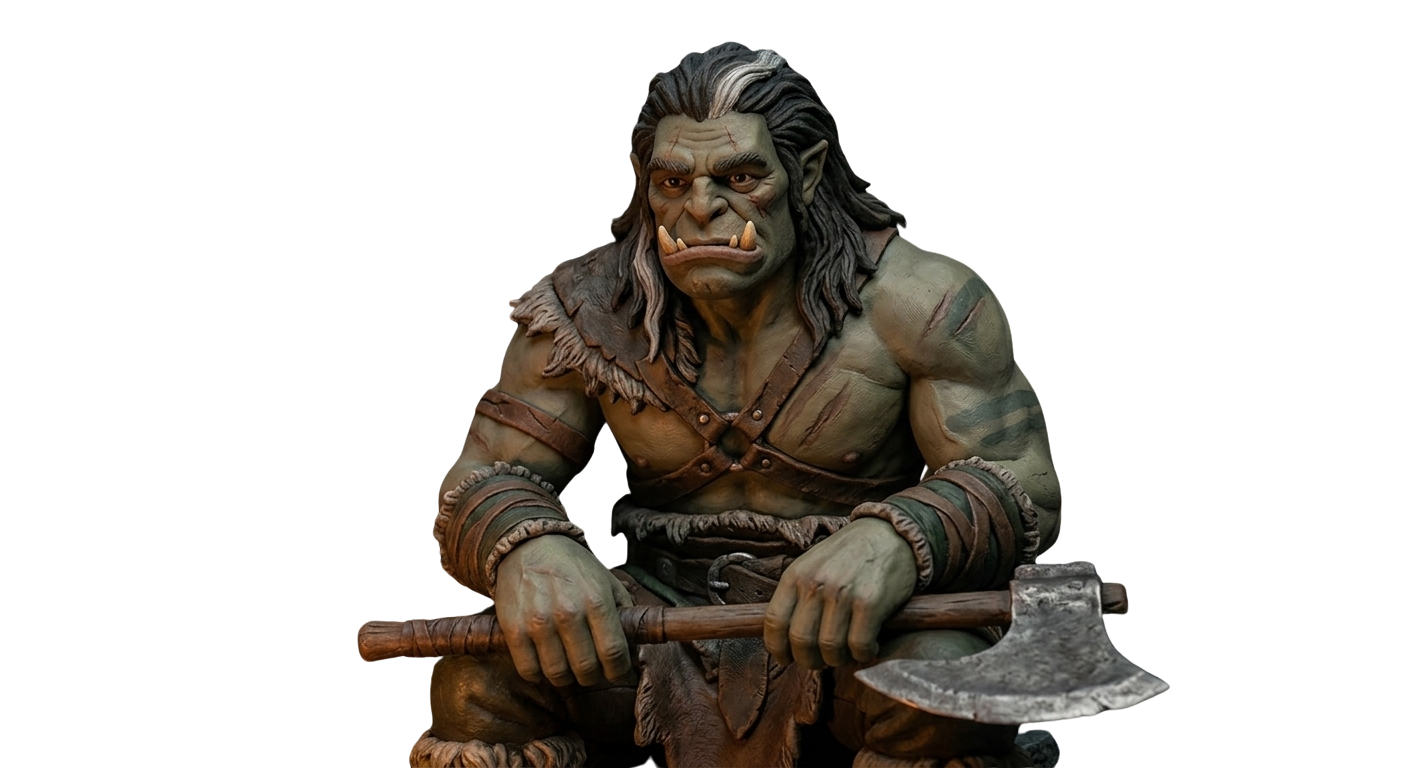 Barak, the half-orc barbarian
