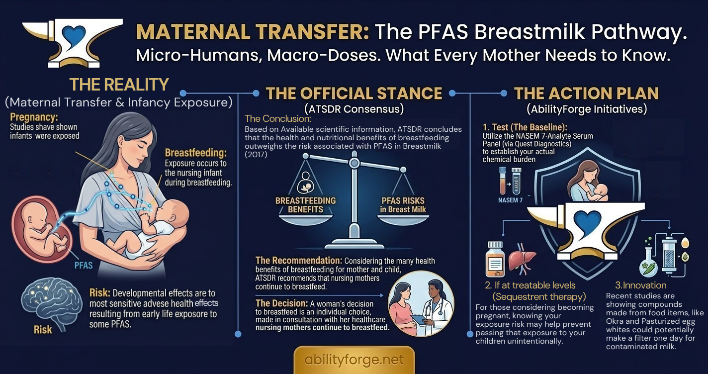 Maternal Transfer: The PFAS Breastmilk Pathway — Micro-Humans, Macro-Doses